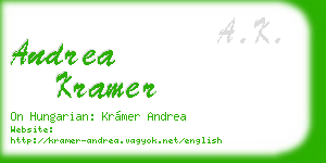 andrea kramer business card