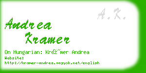 andrea kramer business card